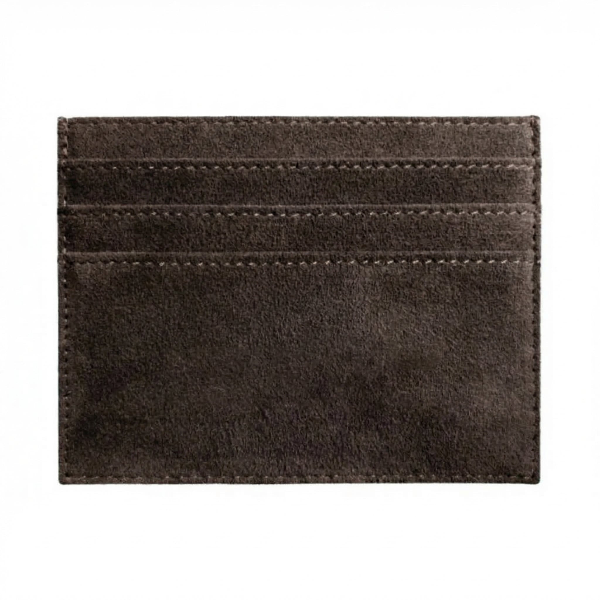 Alcantara Card Wallet - Chocolate Brown - Alcanside