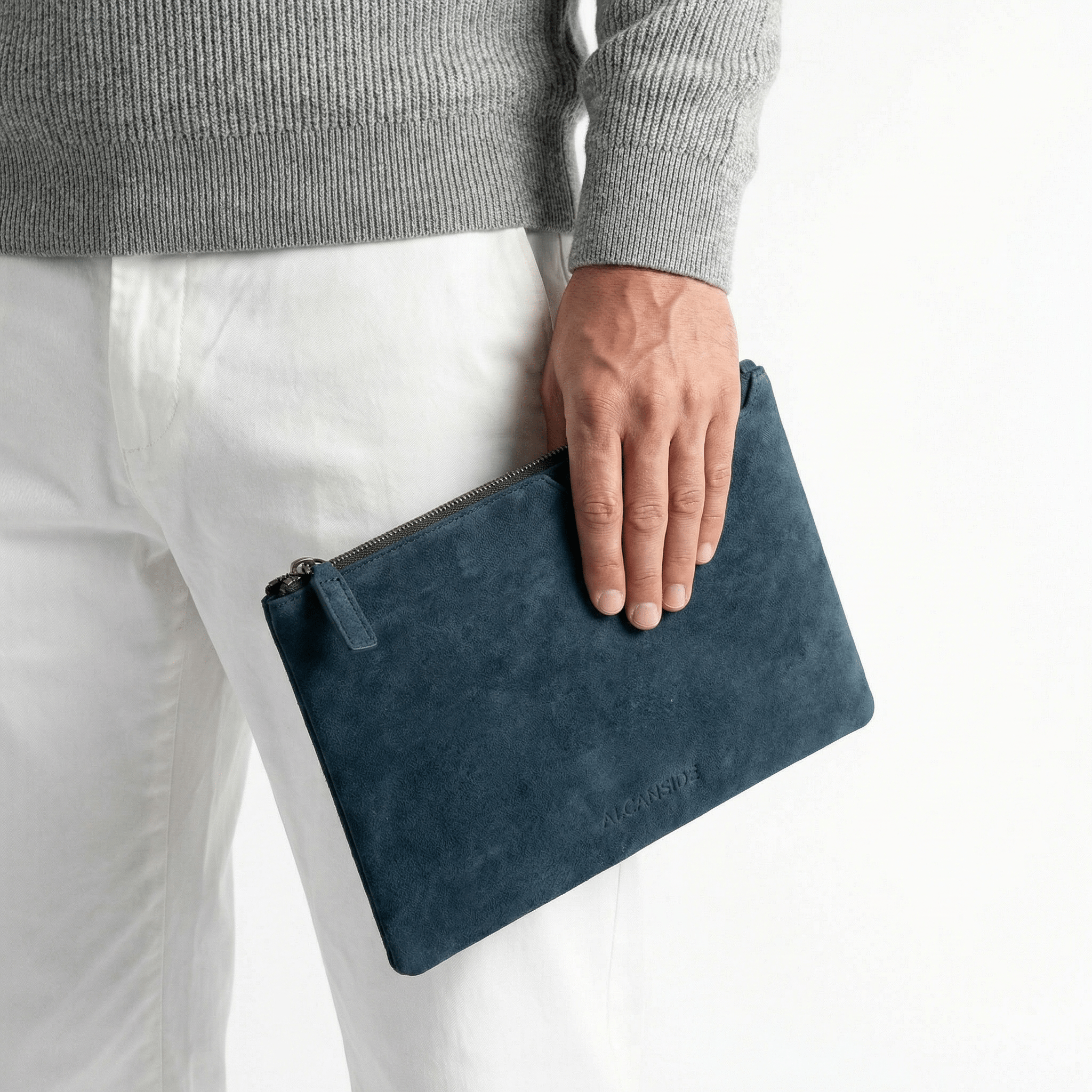 Alcantara Pouch - Navy Blue - Alcanside