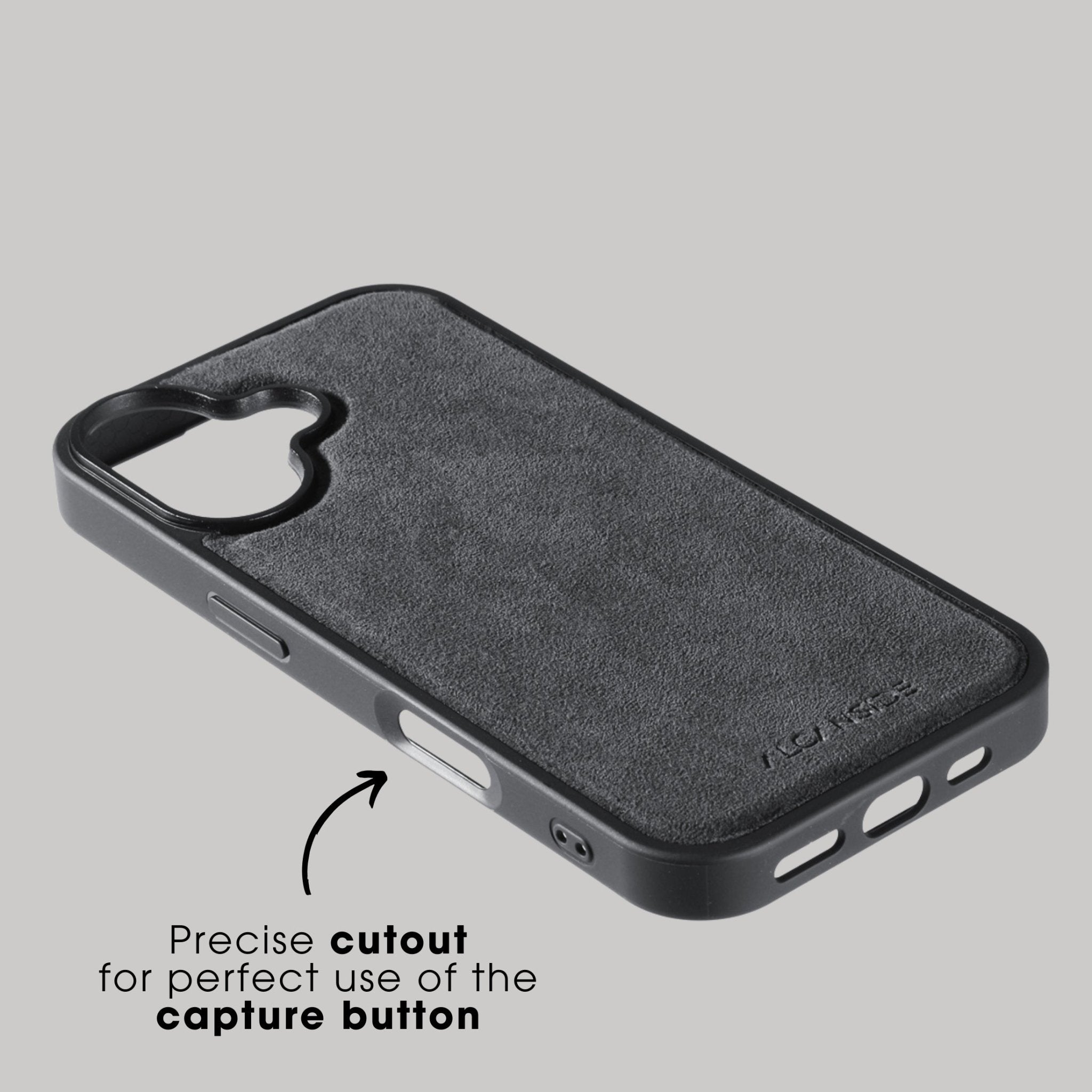 iPhone 17 - Alcantara Back Cover - Space Grey - Alcanside