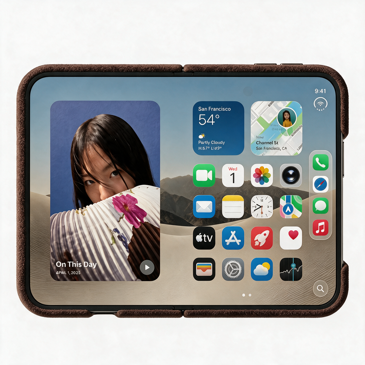 iPhone Duo - Alcantara Case - Chocolate Brown - Alcanside