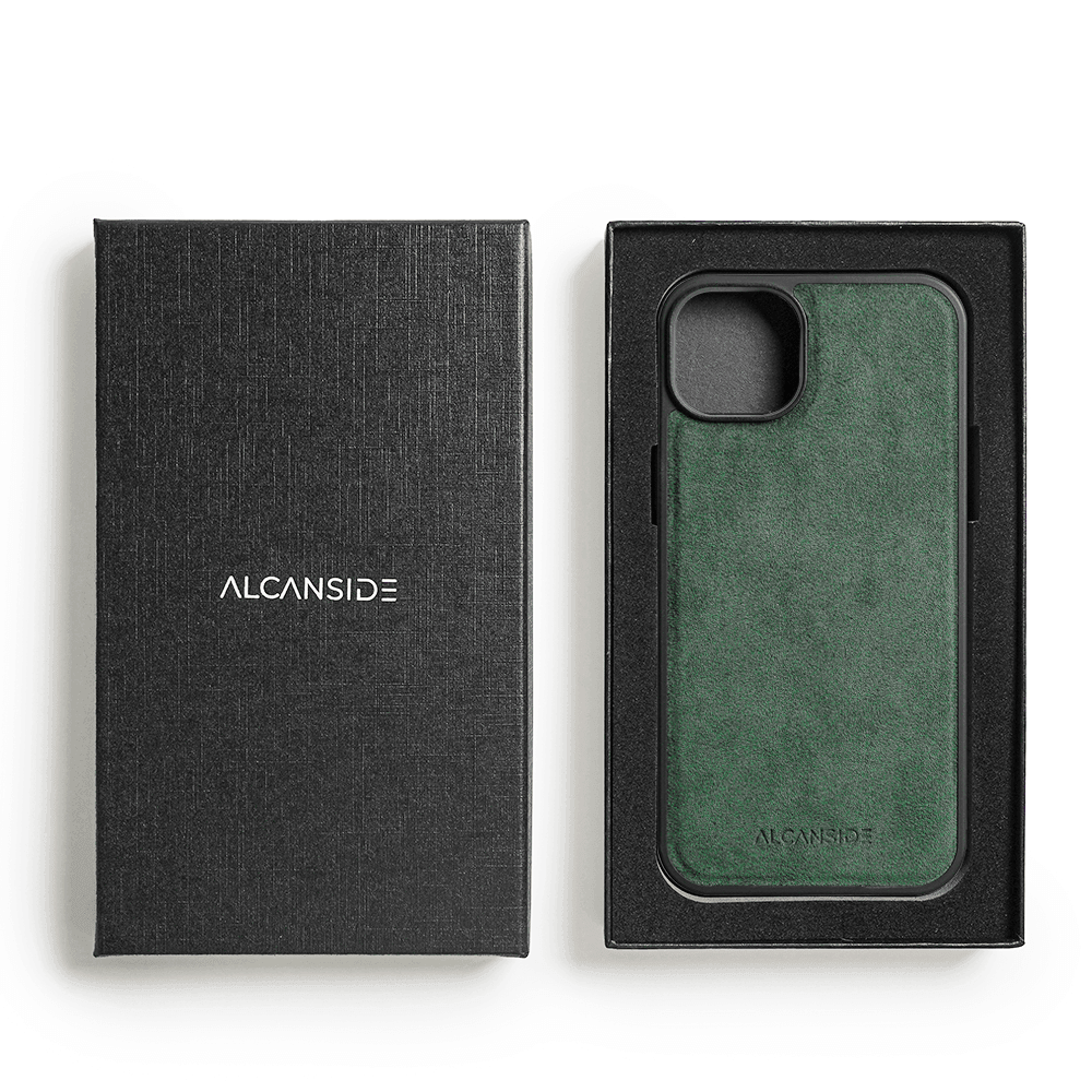 iPhone 15 Plus - Alcantara Back Cover - Midnight Green - Alcanside
