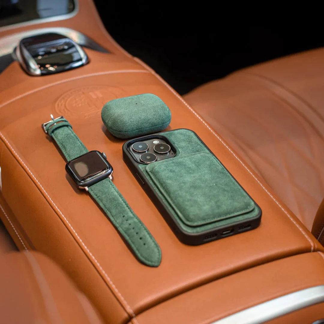 iPhone 15 Pro Max - Alcantara Back Cover - Midnight Green - Alcanside