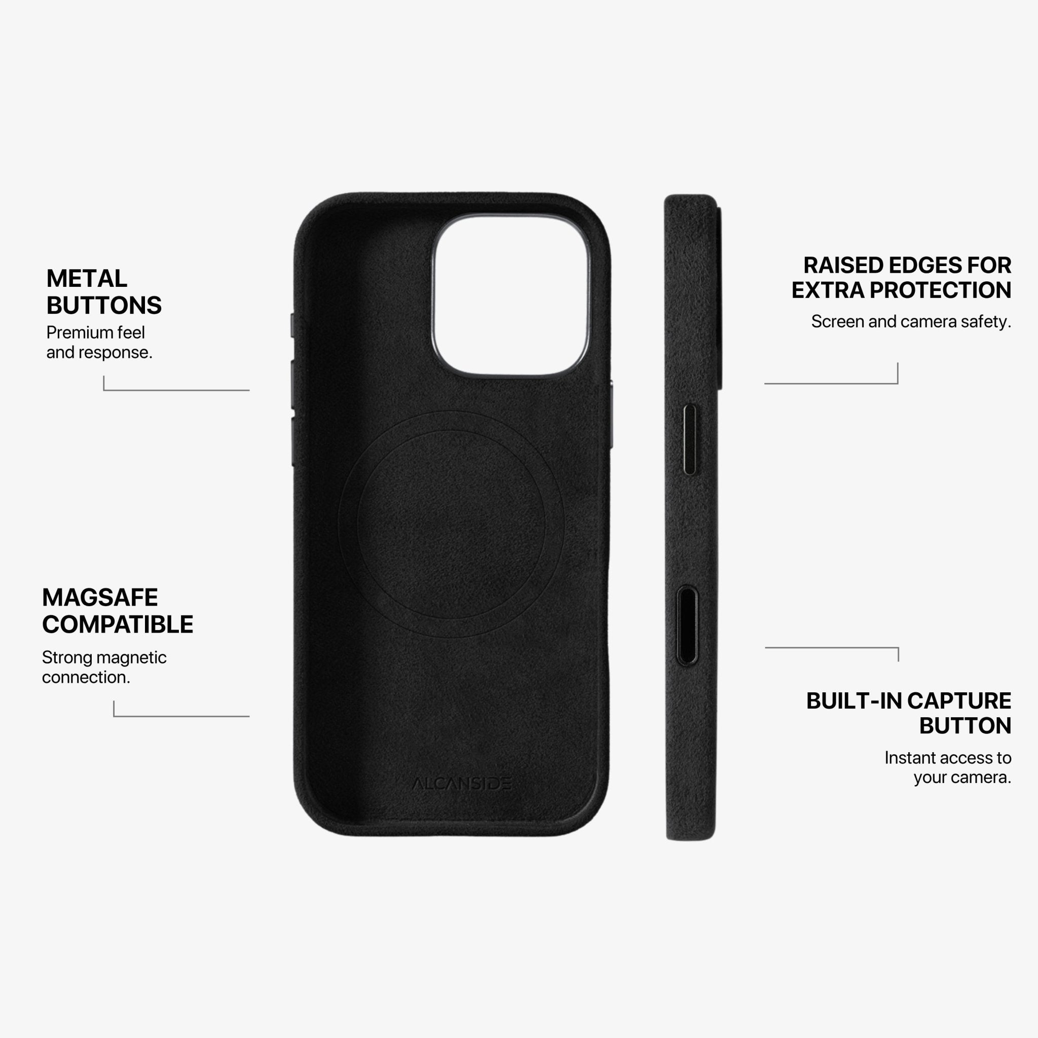 iPhone 16 Pro - Alcantara Case - Deep Black - Alcanside